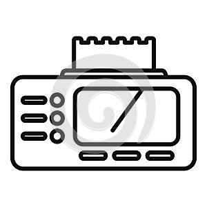 Taximeter turn off icon outline vector. Public service