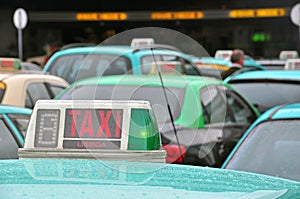 Taxis at the airport