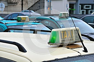 Taxis at the airport