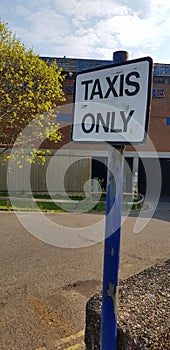 Taxis only sign.