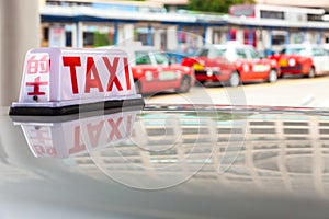 Taxis at Star Ferry Terminal, Hong Kong Harbour, China, Asia