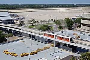 Taxis waiting at airport