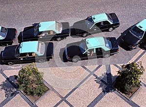 Taxis waiting for customers