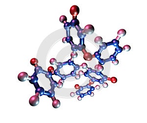 Taxol chemotherapy drug molecule