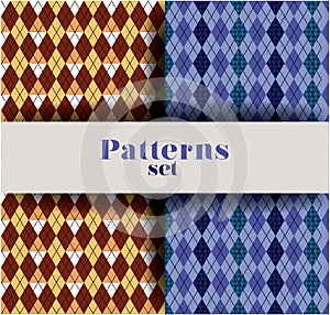 Taxtile geometric patterns set