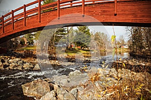 The Tay flows under the bridge towards Stewart Park