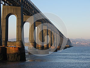 Tay Rail Bridge and Dundee from Fife