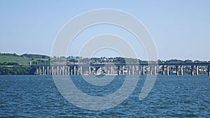 Tay road bridge over the river Tay in Dundee