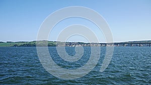 Tay road bridge over the river Tay in Dundee