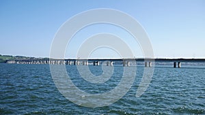 Tay road bridge over the river Tay in Dundee