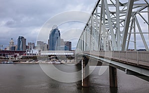 Taylor Southgate Bridge and Cincinnati Downtown