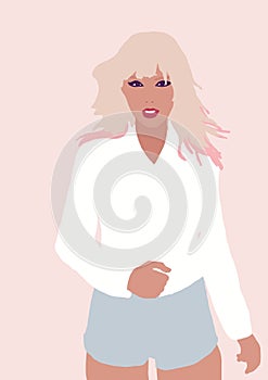 Taylor swift pop star illustration