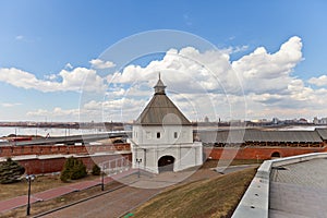 Taynitskaya Tower (1550) of Kazan Kremlin, Russia. UNESCO site