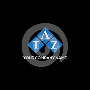 TAZ letter logo design on BLACK background. TAZ creative initials letter logo concept. TAZ letter design