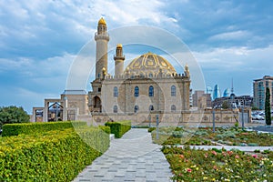 Taza Pir Mosque in Baku, Azerbaijan photo