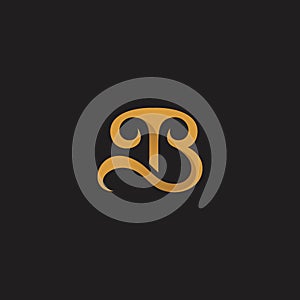 TB Initial Logo Design Vector Illustration