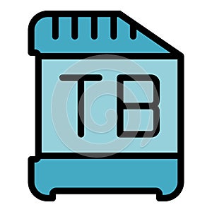 Tb sd card icon vector flat