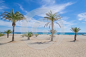 Tbe beach in Catalonia photo