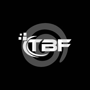 TBF letter logo design on black background. TBF creative initials letter logo concept. TBF letter design