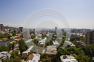 Tbilisi city view, cord yard view, buildings, architecture and nature photo