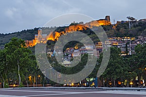 Tbilisi at dusk