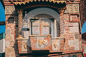 Tbilisi, Georgia. Famous Rezo Gabriadze Marionette Theater Clock Tower On Old City. Puppet Theater Museum In Tbilisi