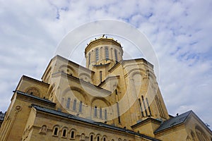 Tbilisi Sameba Cathedral Sloping Position View