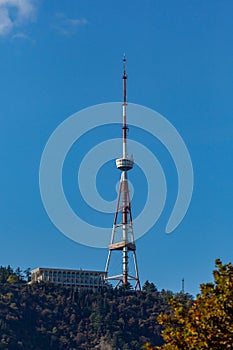 Tbilisi TV tower on Mount Mtatsminda - Georgia