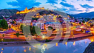 Tbilisi in twilights photo