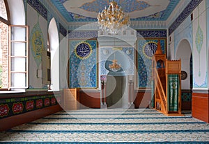 Indoor the Friday Mosque Jumah in Arabic