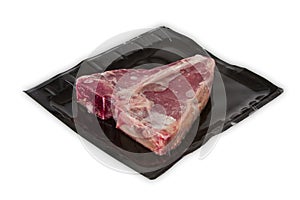 TBone steak in vacuum package