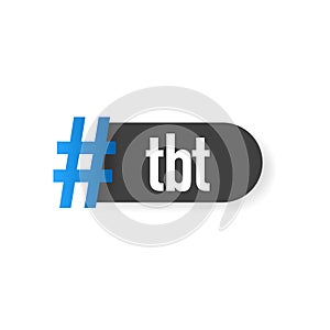 Tbt hashtag thursdat throwback symbol. photo