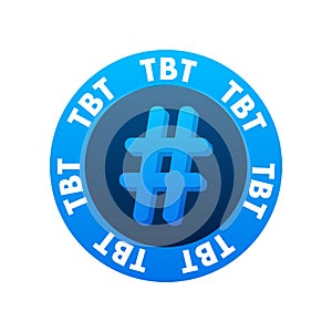 Tbt hashtag thursdat throwback symbol. Vector stock illustration. photo