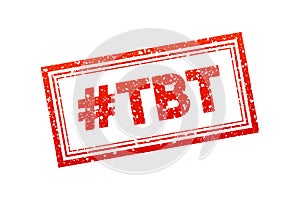 Tbt hashtag. Thursday throwback symbol. Rubber stamp tbt concept. Vector illustration. photo