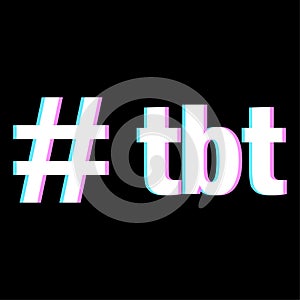 Tbt hashtag. Thursday throwback symbol. Vector illustration. EPS 10. photo