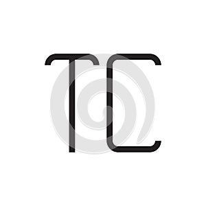 tc initial letter vector logo icon