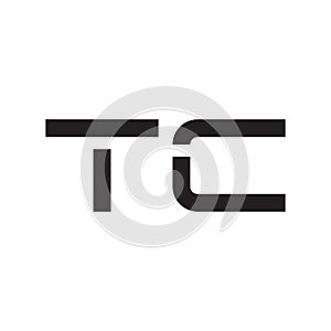 tc initial letter vector logo icon