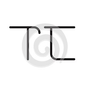 tc initial letter vector logo icon