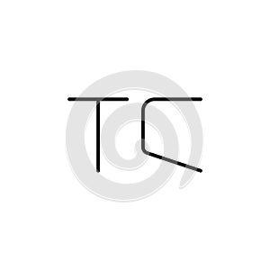 tc initial letter vector logo icon