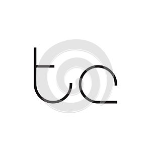 tc initial letter vector logo icon