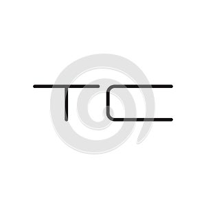 tc initial letter vector logo icon