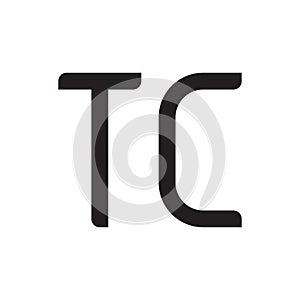 tc initial letter vector logo icon