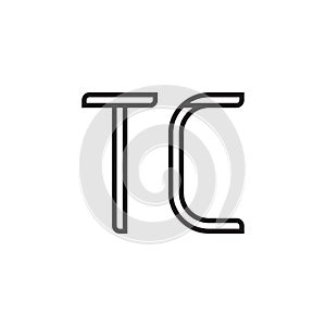 tc initial letter vector logo icon