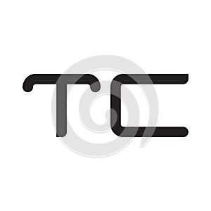 tc initial letter vector logo icon