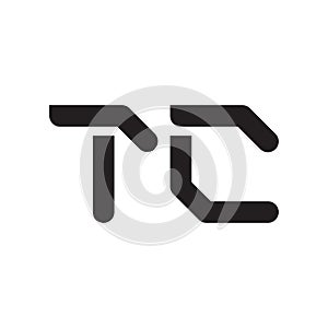 tc initial letter vector logo icon