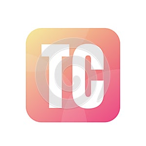 TC Letter Logo Design With Simple style