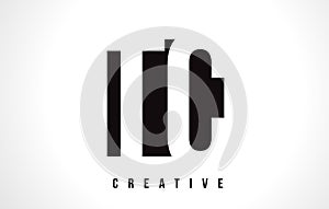 TC T C White Letter Logo Design with Black Square. photo