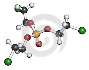 TCEP [tris2-chloroethyl phosphate] molecule. Used as flame retardant and plasticizer in production of polymers. Suspected to.