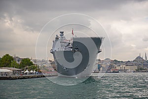 TCG Anadolu L-400 amphibious assault ship, Istanbul, Turkey