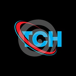 TCH logo. TCH letter. TCH letter logo design. Initials TCH logo linked with circle and uppercase monogram logo. TCH typography for